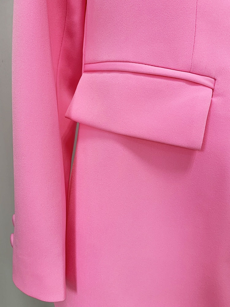 Pink Fitted Suit -  - DINIBLO 