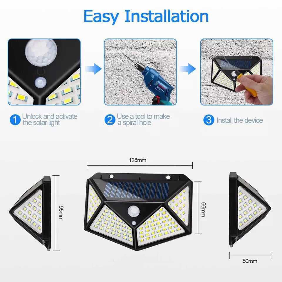 LED Solar Wall Lights Waterproof - Wall Light Fixtures - DINIBLO 