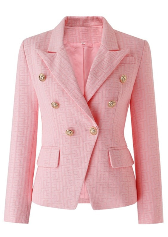 Pink Texture Blazer -  - DINIBLO 