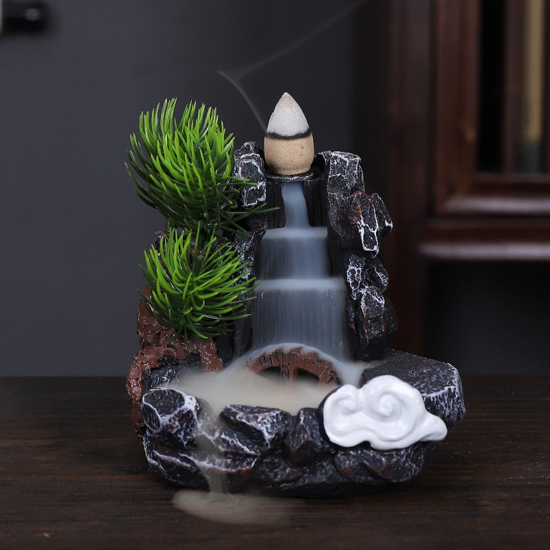 Mountain River Waterfall Backflow Incense Burners - Incense Holders - DINIBLO 