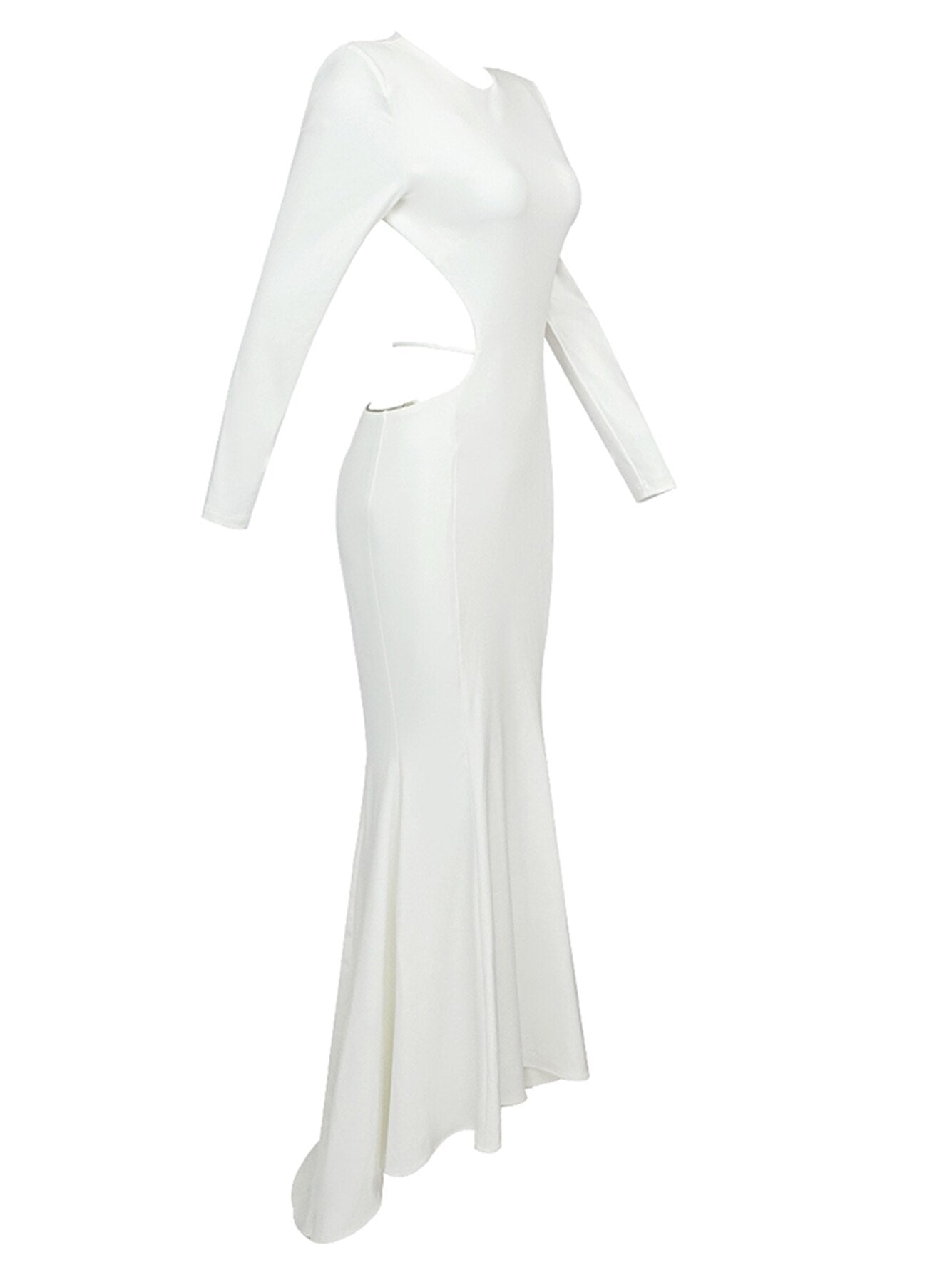 White Open Back Maxi Dress -  - DINIBLO 