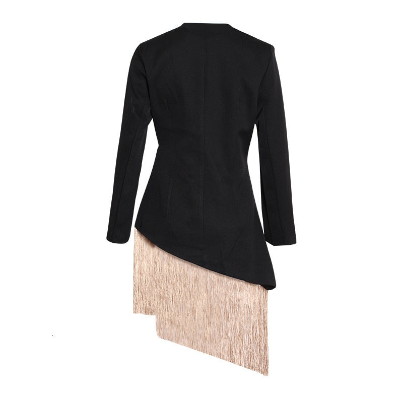 Asymmetrical Blazer With Embroidery -  - DINIBLO 