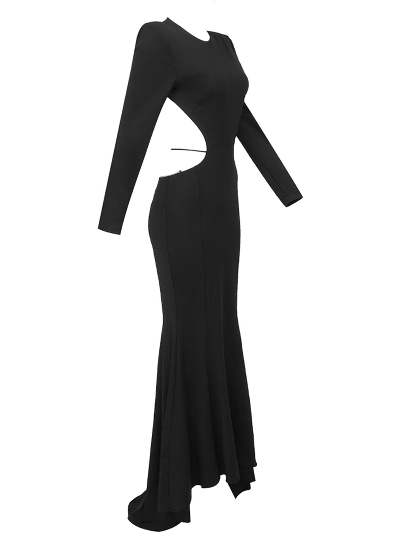 Black Open Back Maxi Dress -  - DINIBLO 