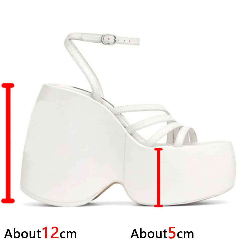 Woman Sandals Shoes Wedges High Heeled Comfy Leisure -  - DINIBLO 