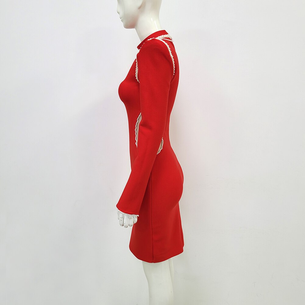 Red High Street Performance Party Dress - Dresses - DINIBLO 