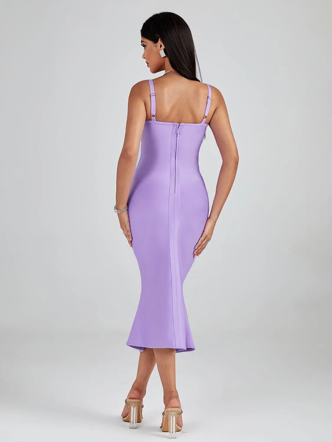 Elegant Mermaid Evening Midi Dress - Dresses - DINIBLO 