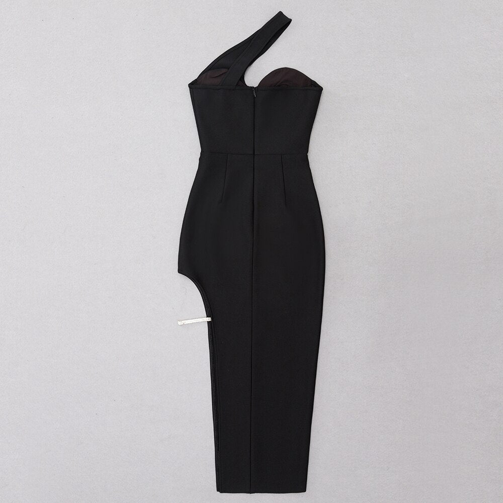 Black Asymmetric Dress -  - DINIBLO 