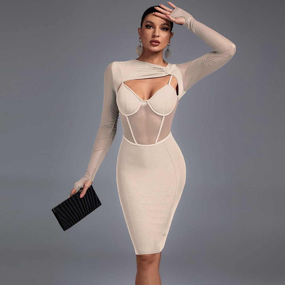 Mesh Sexy Bandage Dress - Dresses - DINIBLO 