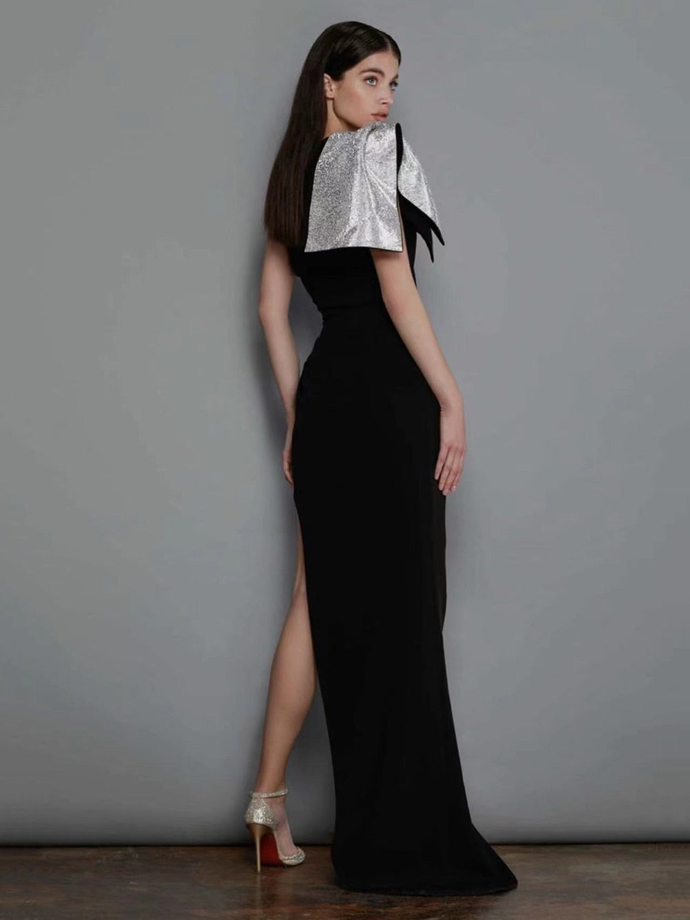 Draped High Split Dress - Dresses - DINIBLO 