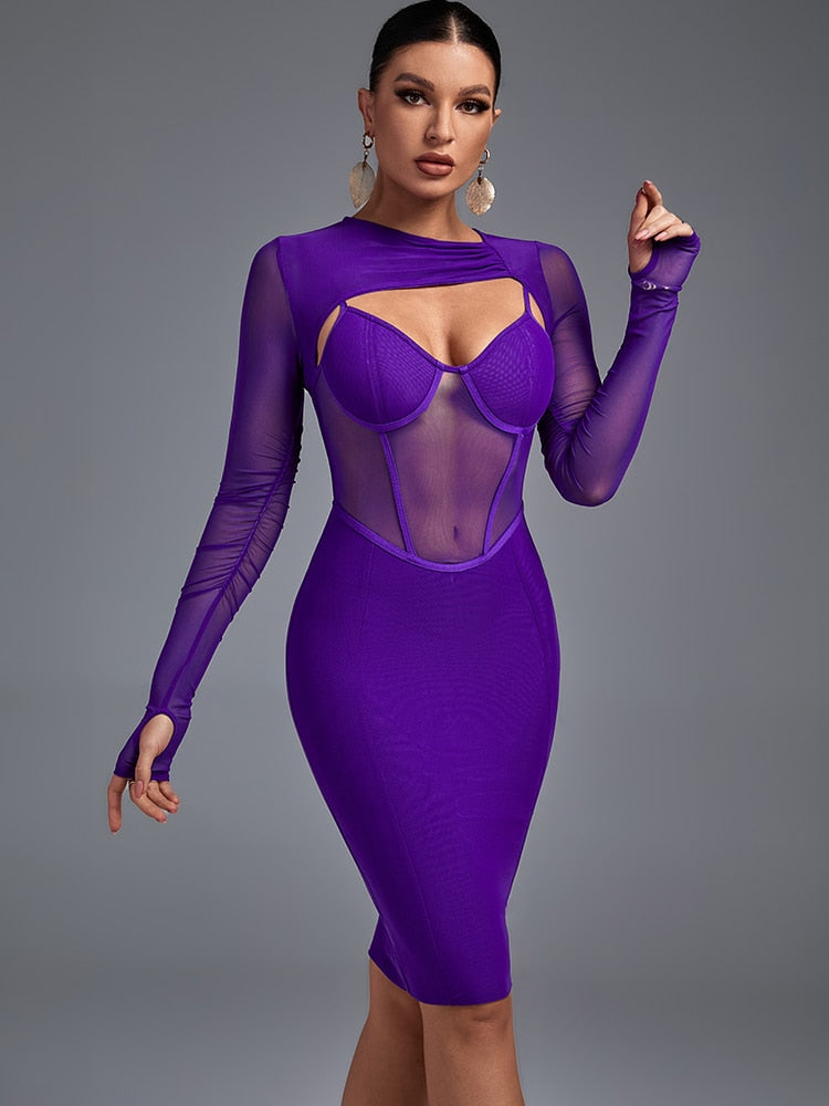 Mesh Sexy Bandage Dress - Dresses - DINIBLO 