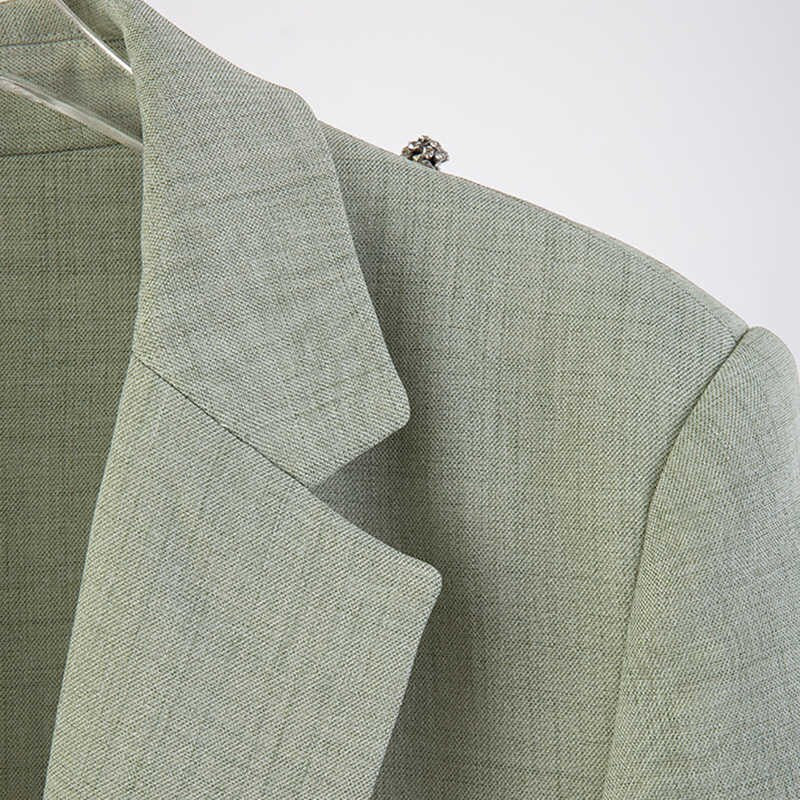 Green Backless Diamond Blazer -  - DINIBLO 