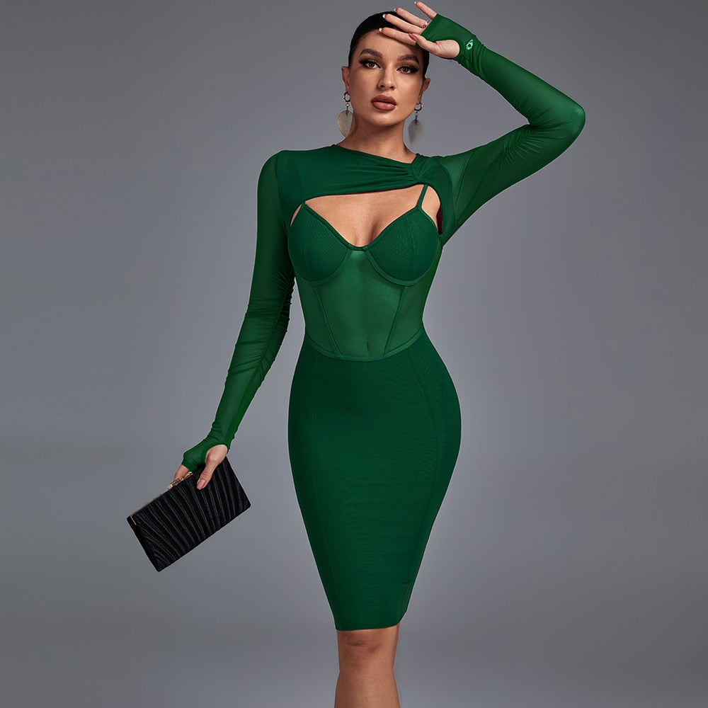 Mesh Sexy Bandage Dress - Dresses - DINIBLO 