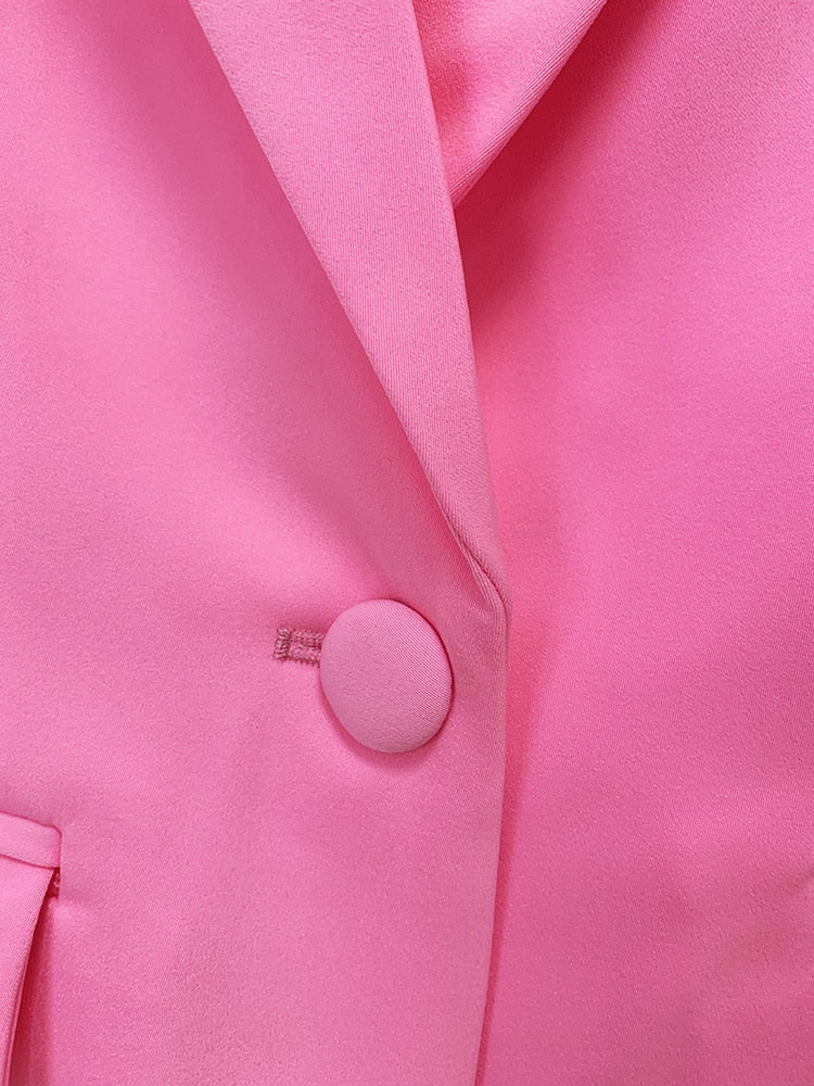 Pink Fitted Suit -  - DINIBLO 