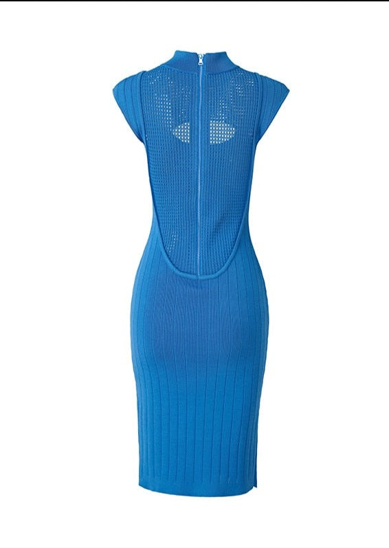 Blue Bandage Midi Dress -  - DINIBLO 