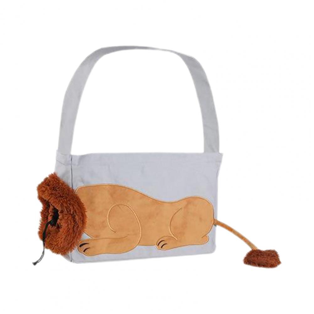 Pet Outdoor Bag Lion Shaped Cat Canvas Carrier Bag - Pet Carriers & Crates - DINIBLO 