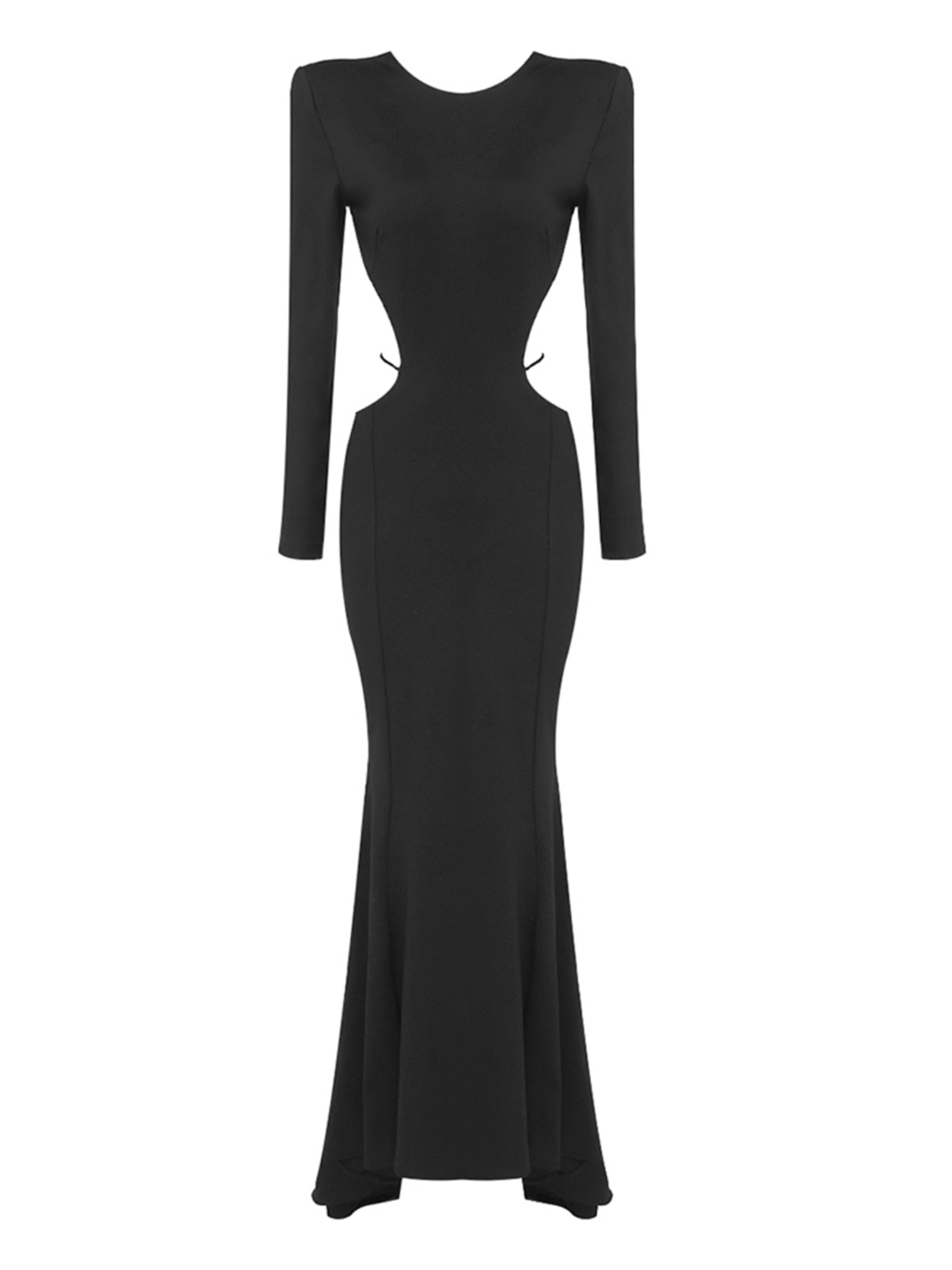 Black Open Back Maxi Dress -  - DINIBLO 