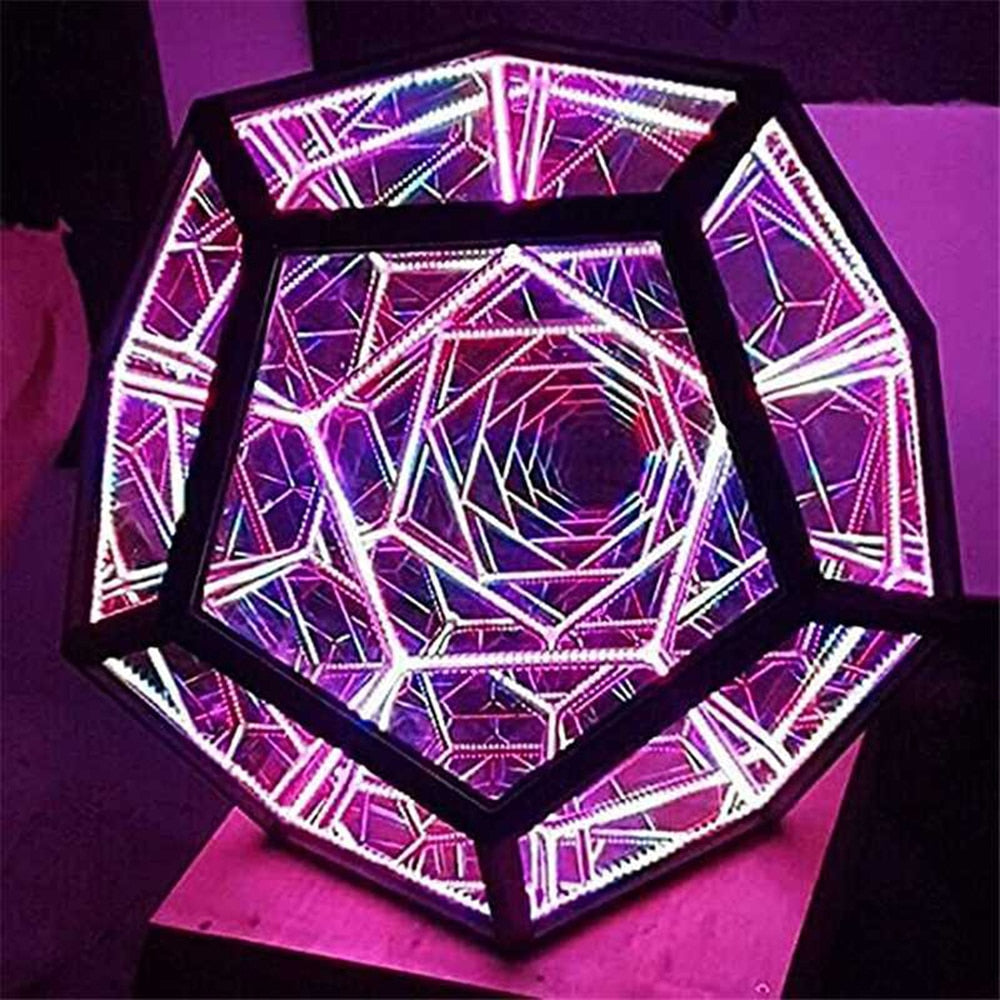 Dodecahedron Infinite Table Lamp Night Light - Lamps - DINIBLO 