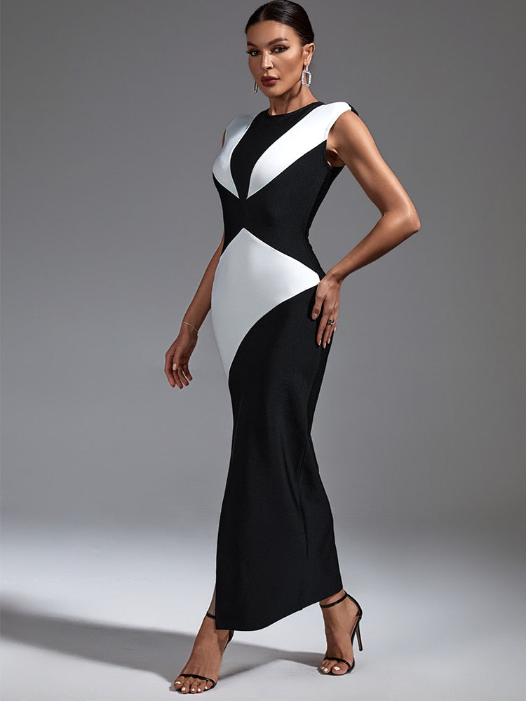 Sleek Split Maxi Bodycon Evening Dress - Dresses - DINIBLO 