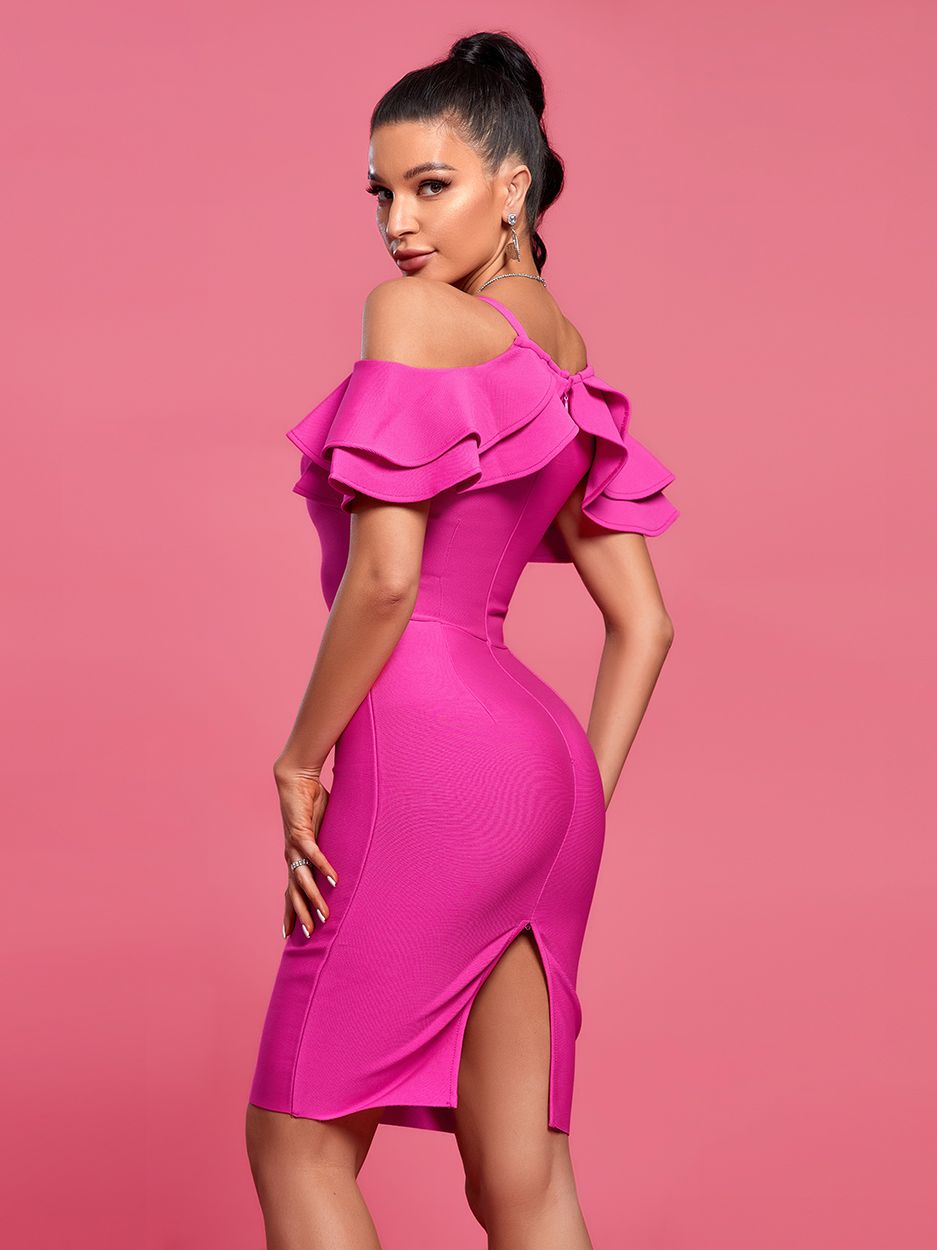 Pink Bandage Dress - Dresses - DINIBLO 