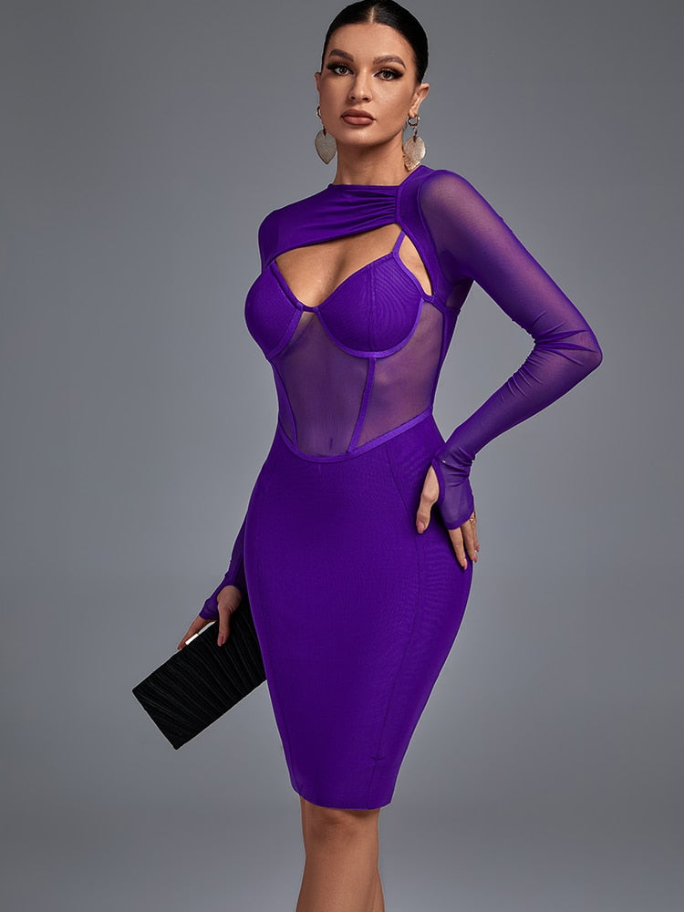 Mesh Sexy Bandage Dress - Dresses - DINIBLO 