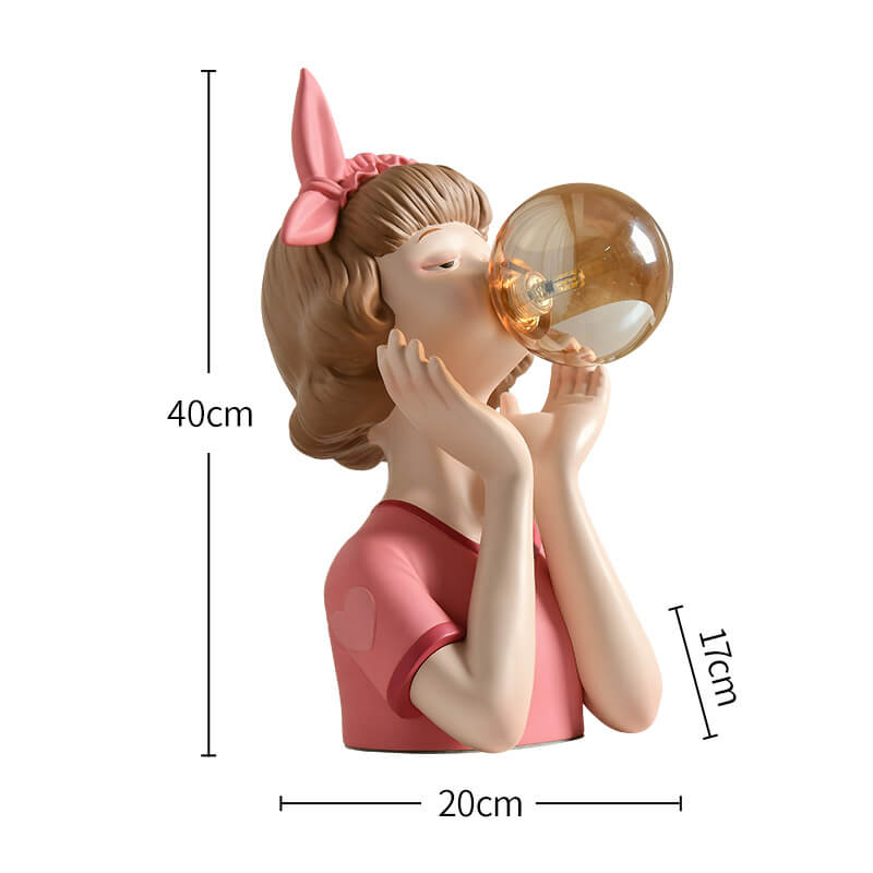 Cute Girl Resin Decoration - Table Lamp - DINIBLO 