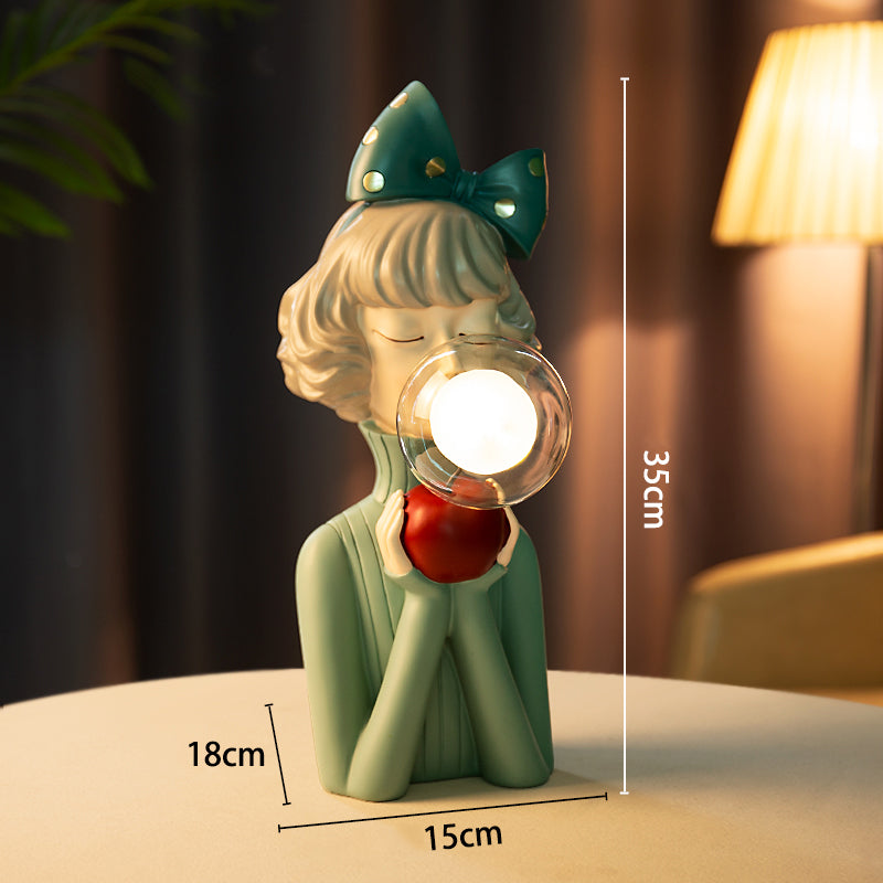 Elegant Girl Resin Table Lamp - Table Lamp - DINIBLO 