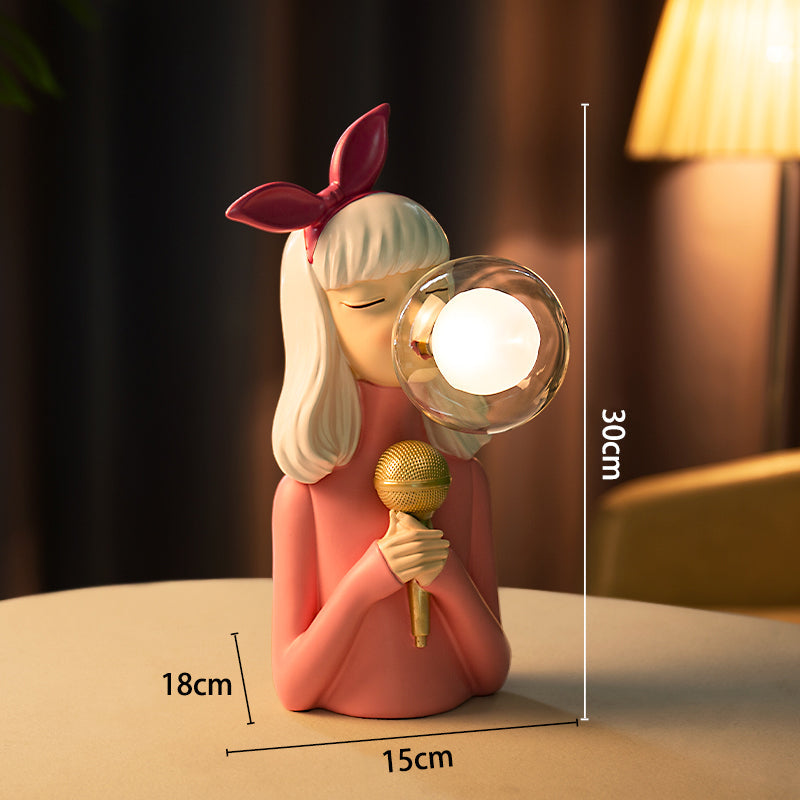 Elegant Girl Resin Table Lamp - Table Lamp - DINIBLO 