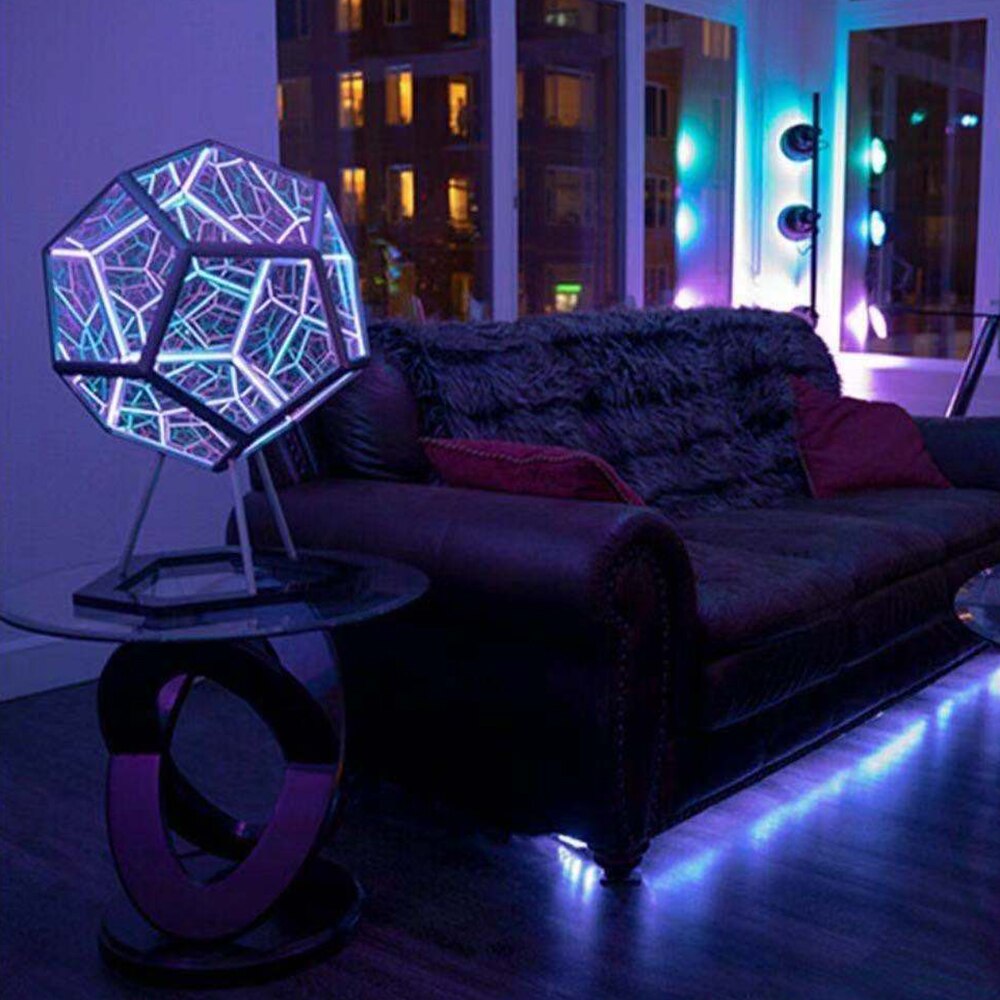 Dodecahedron Infinite Table Lamp Night Light - Lamps - DINIBLO 