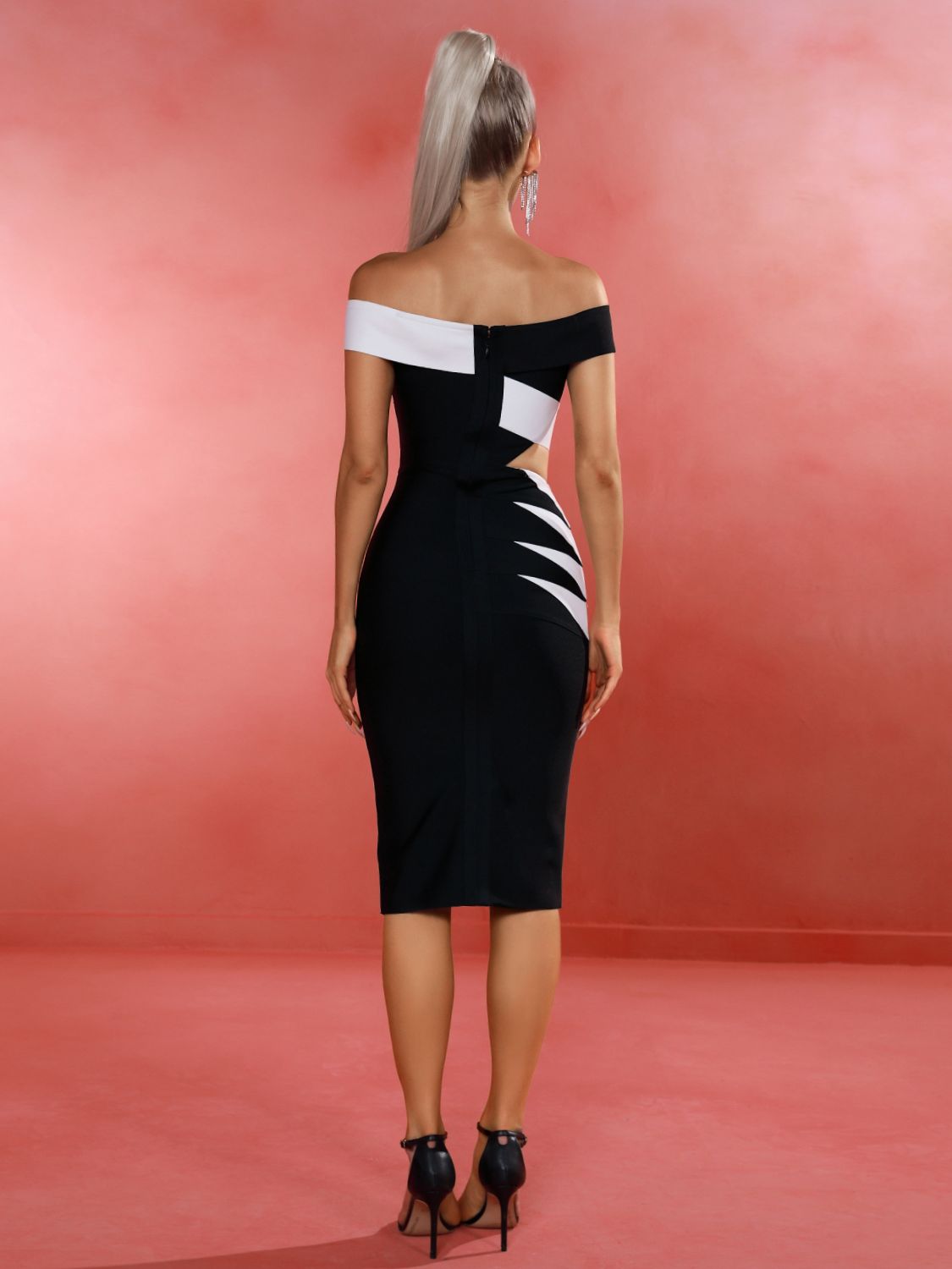 Runway Black Off Shoulder Bandage Dress - Dresses - DINIBLO 