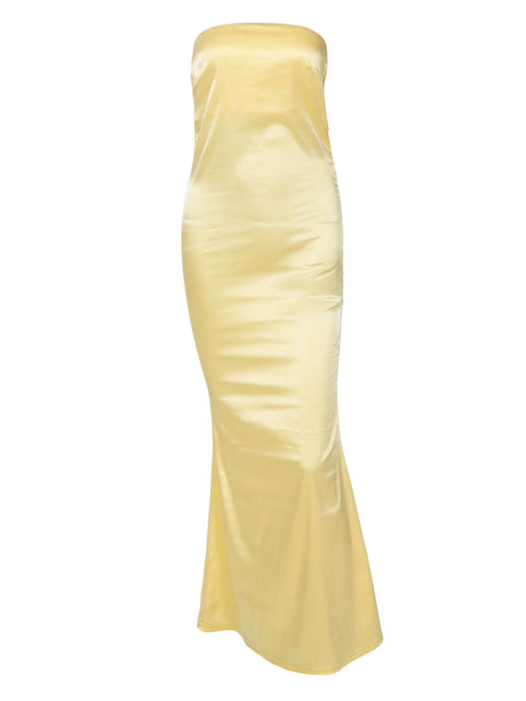 Satin Party Dress - Dresses - DINIBLO 