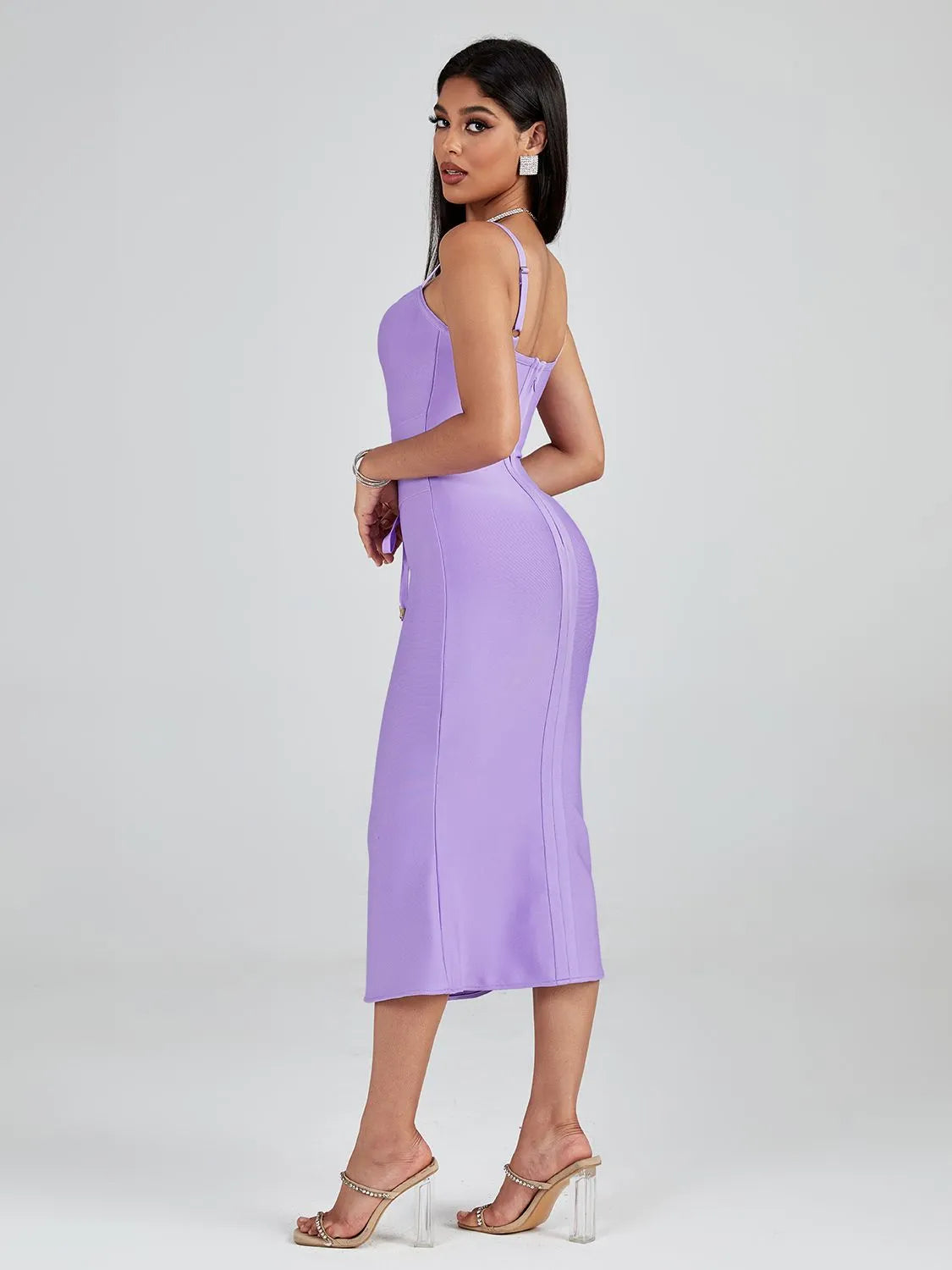 Elegant Mermaid Evening Midi Dress - Dresses - DINIBLO 