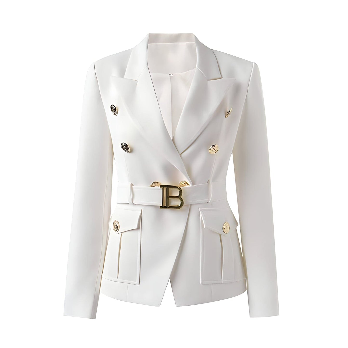 The Bey Long Sleeve Belted Blazer - Multiple Colors - 0 - DINIBLO 