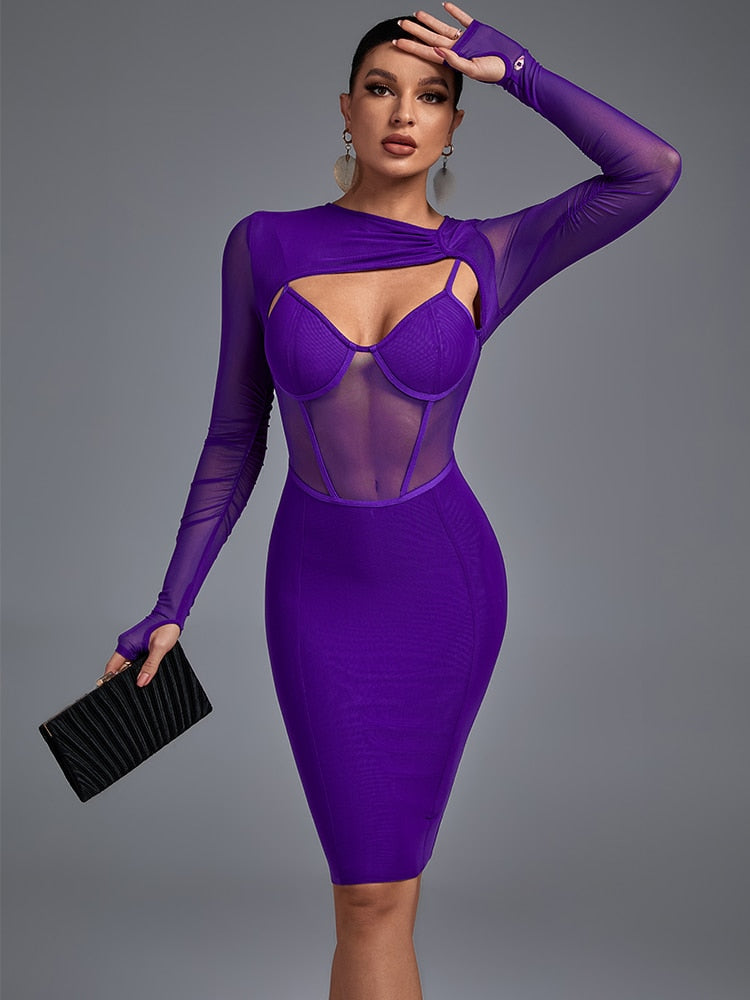 Mesh Sexy Bandage Dress - Dresses - DINIBLO 