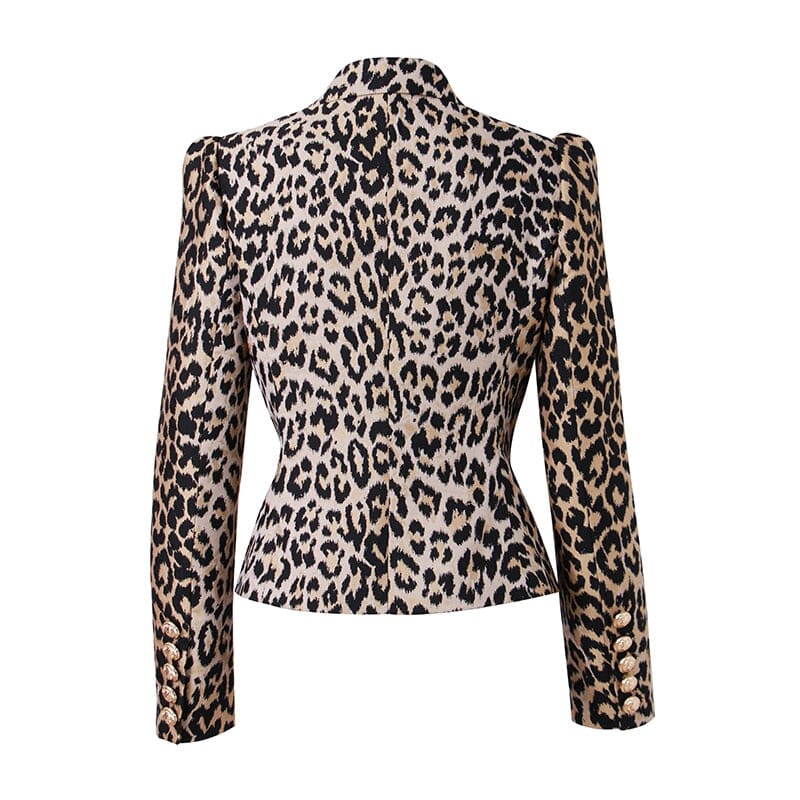 The Leopard Slim Fit Blazer - 0 - DINIBLO 