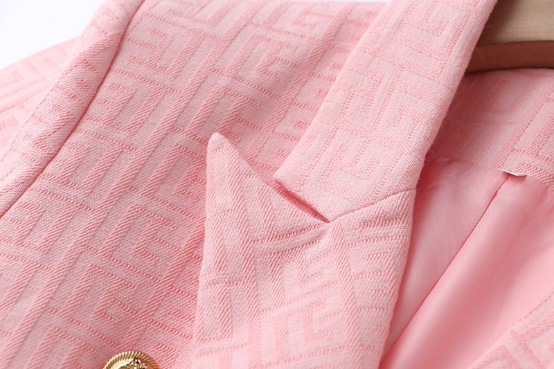 Pink Texture Blazer -  - DINIBLO 