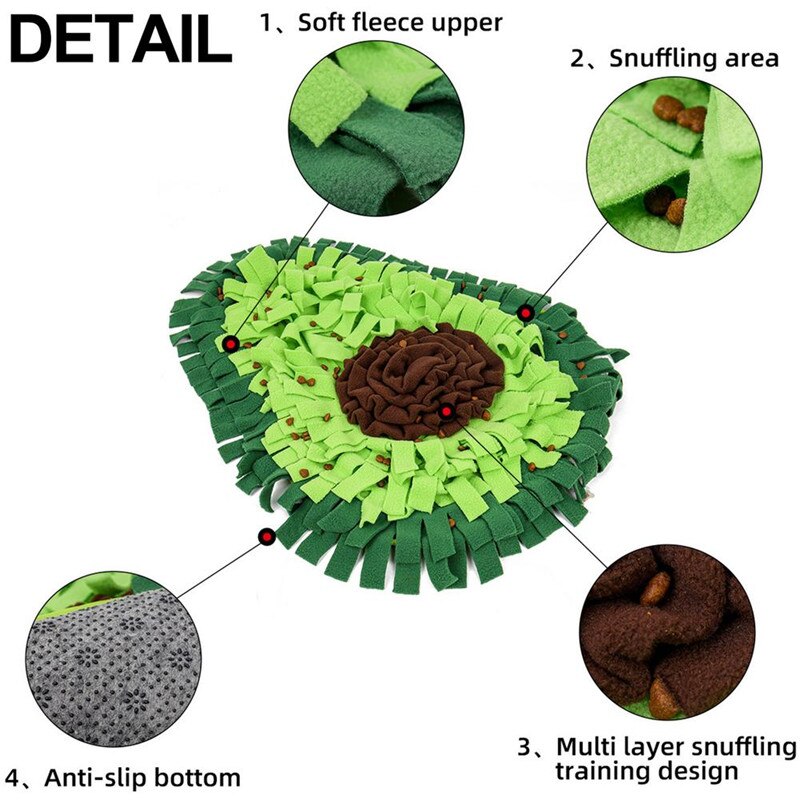 Avocado Pet Dog Snuffle Mat Nose Smell Training Toy - Pet Bowls, Feeders & Waterers - DINIBLO 