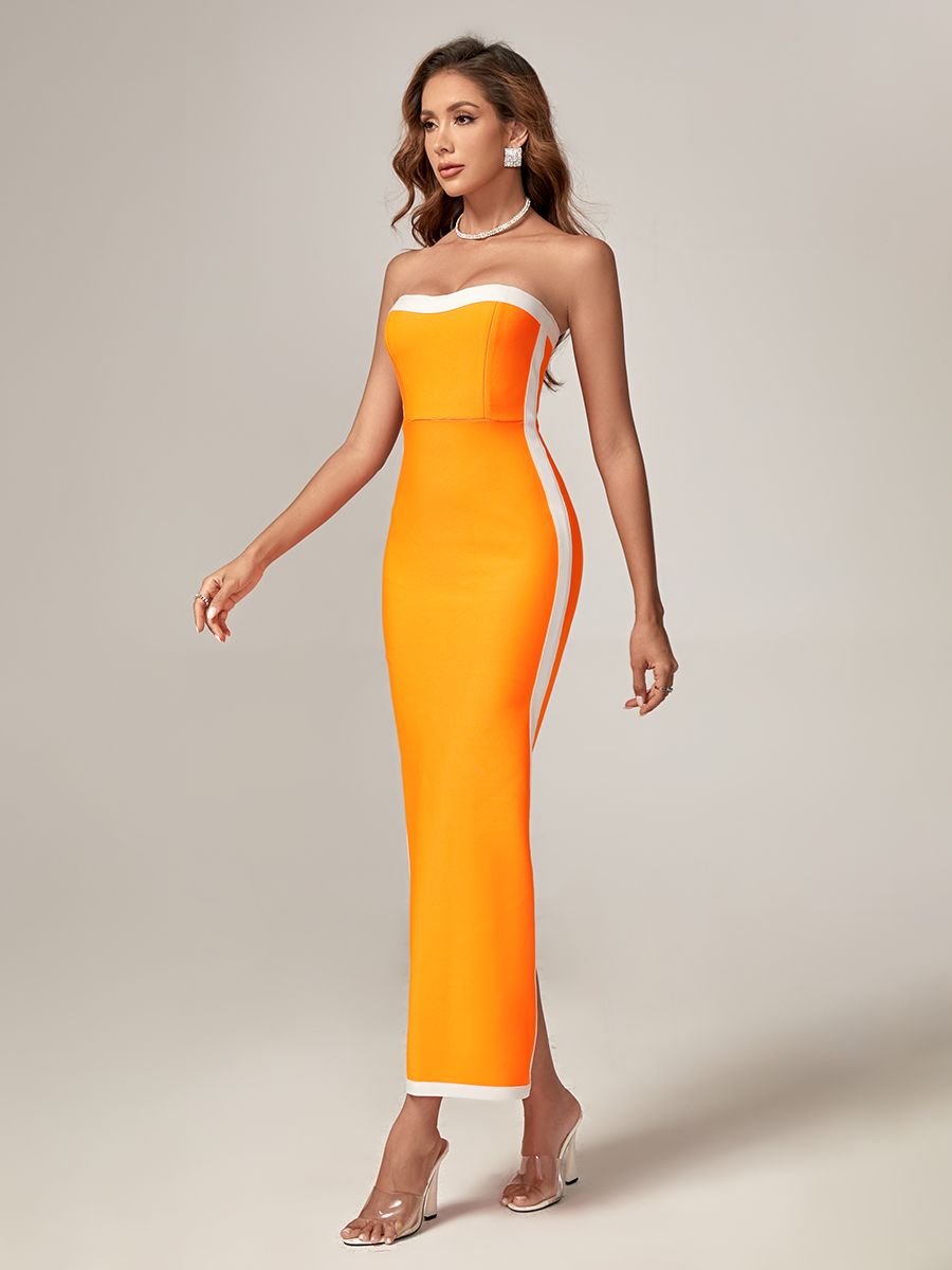 Strapless Bodycon Maxi Dress - Dresses - DINIBLO 