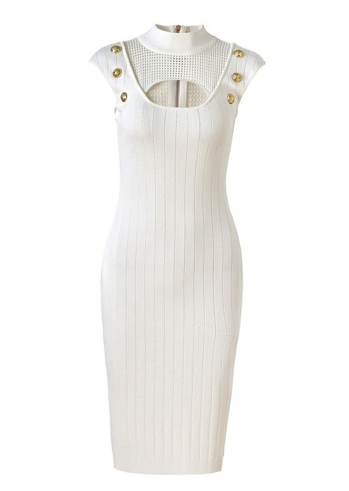 White Bandage Midi Dress -  - DINIBLO 