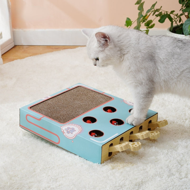 Whack-a-Mole Cat Scratching Board Toy - Cat Toys - DINIBLO 