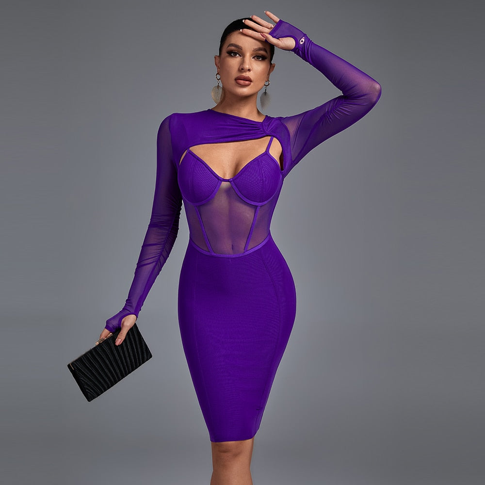 Mesh Sexy Bandage Dress - Dresses - DINIBLO 