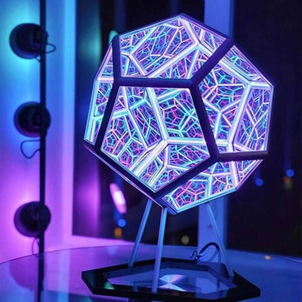 Dodecahedron Infinite Table Lamp Night Light - Lamps - DINIBLO 