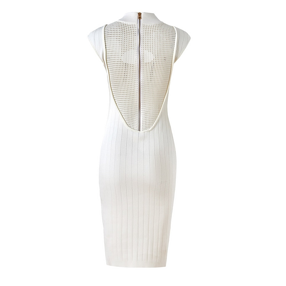 White Bandage Midi Dress -  - DINIBLO 