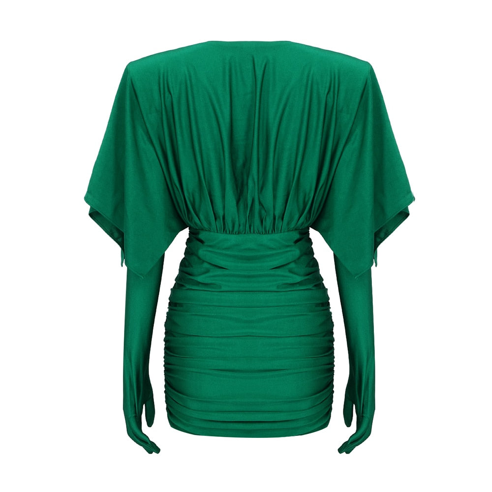 Chic Green Short Dress - Dresses - DINIBLO 