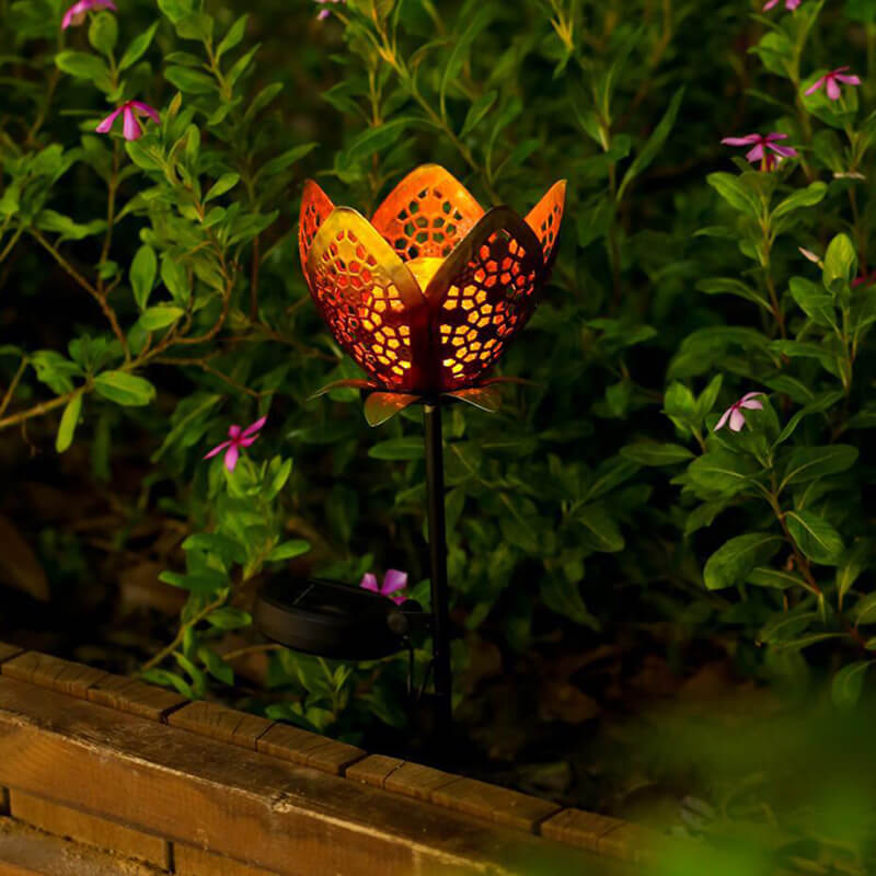 Solar Iron Flower Outdoor Decorative Light - Outdoor Decorative Light - DINIBLO 