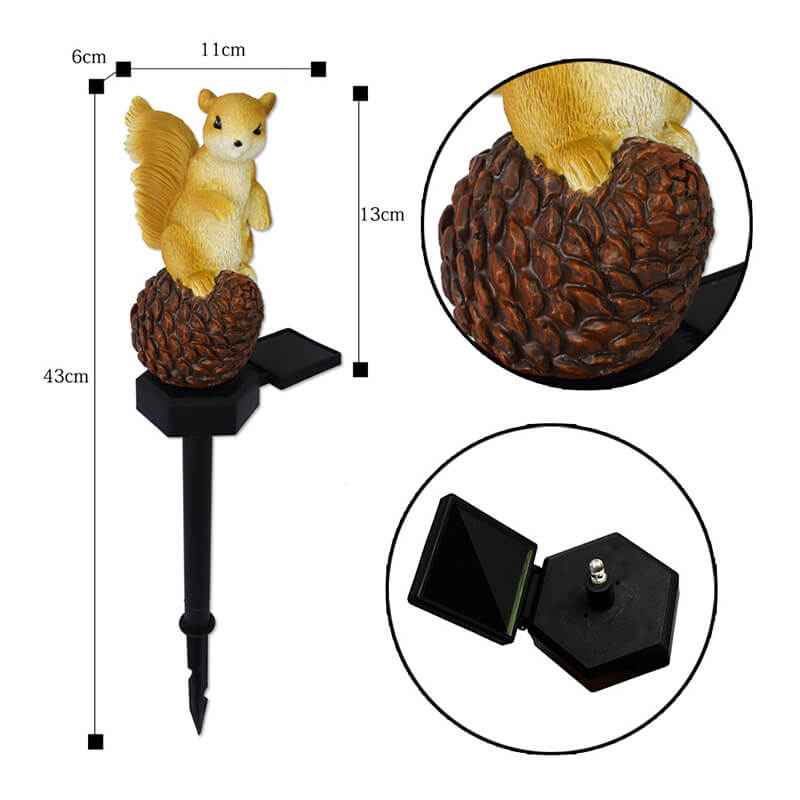 Solar Squirrel Outdoor Decorative Light - Outdoor Decorative Light - DINIBLO 