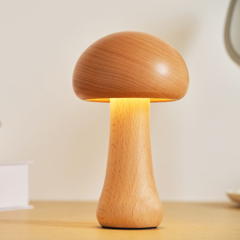 Solid Wood Mushroom Lamp - LAMP - DINIBLO 