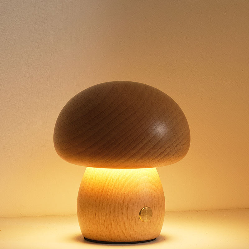 Solid Wood Mushroom Lamp - LAMP - DINIBLO 