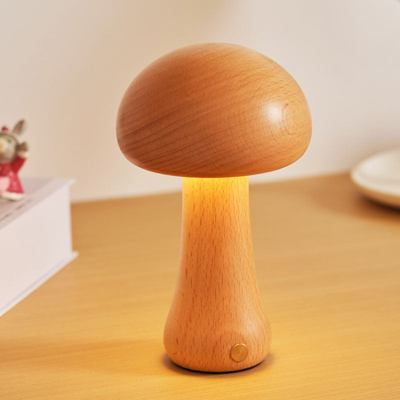 Solid Wood Mushroom Lamp - LAMP - DINIBLO 