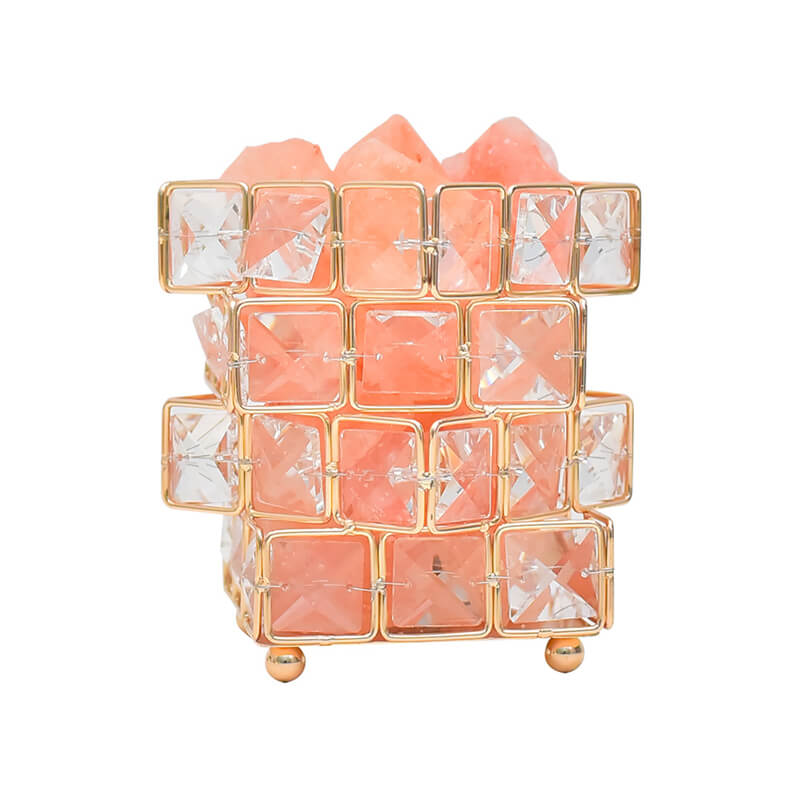 Square Salt Stone Crystal Lamp - LAMP - DINIBLO 