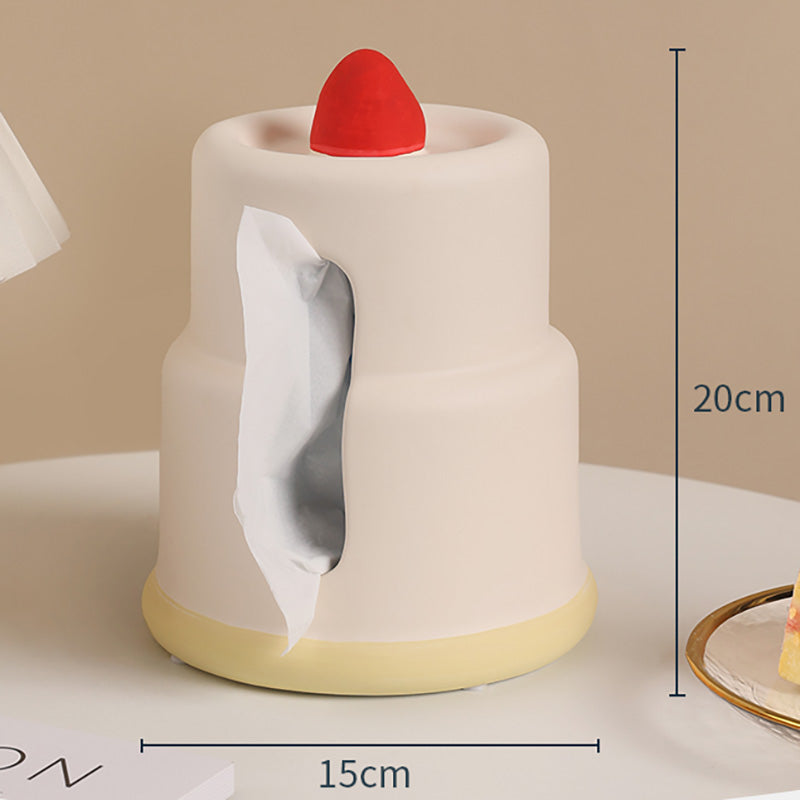 Strawberry Cake Ceramic Tissue Box - Tissue Box - DINIBLO 